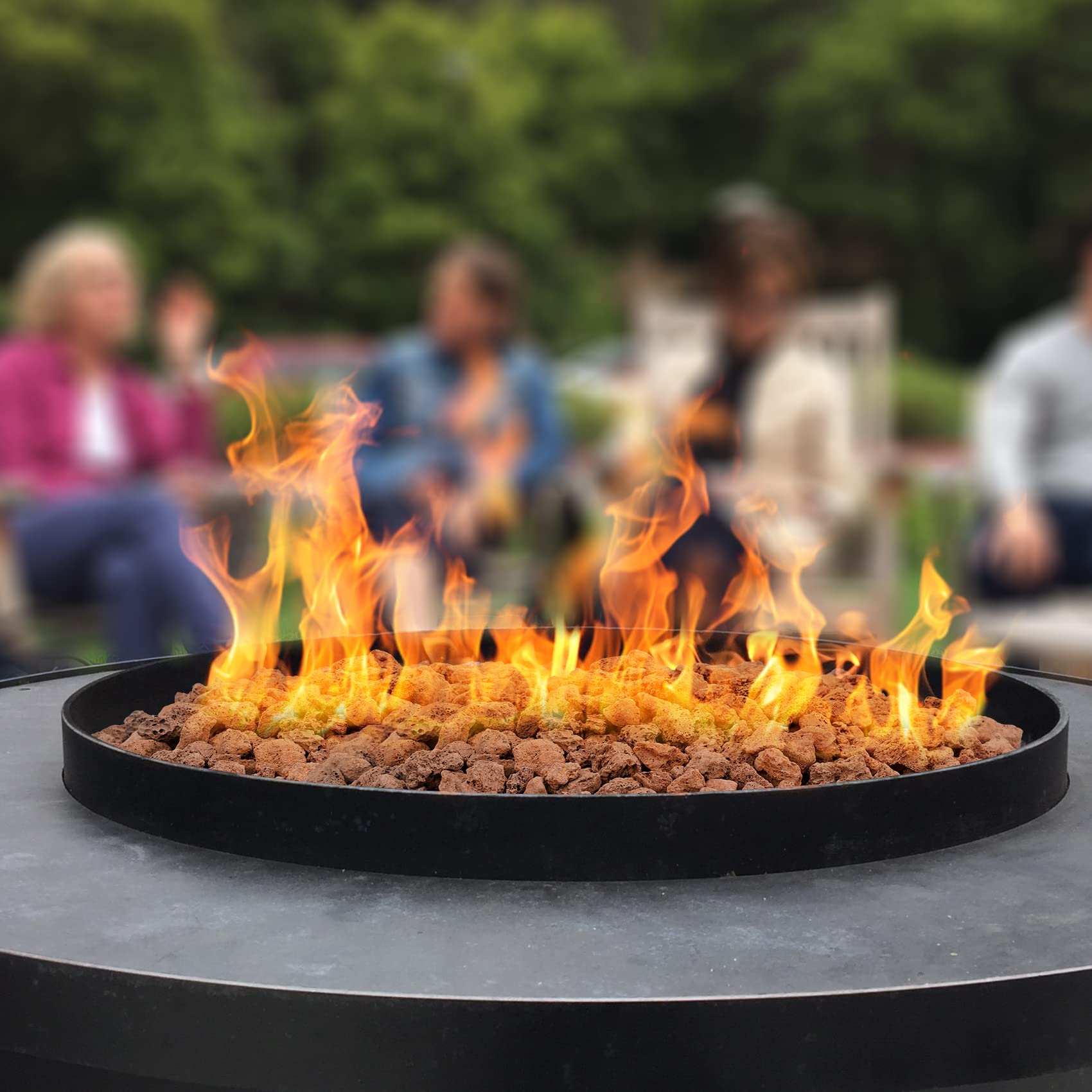 Mr. Fireglass 10 Pounds Black Natural Lava Rock for Indoor Outdoor Gas Fire Pits Fireplaces & Barbecue Grills | Volcanic Lava Stones for Decorating Garden Landscaping, Potted Plants, 0.2"-0.3"