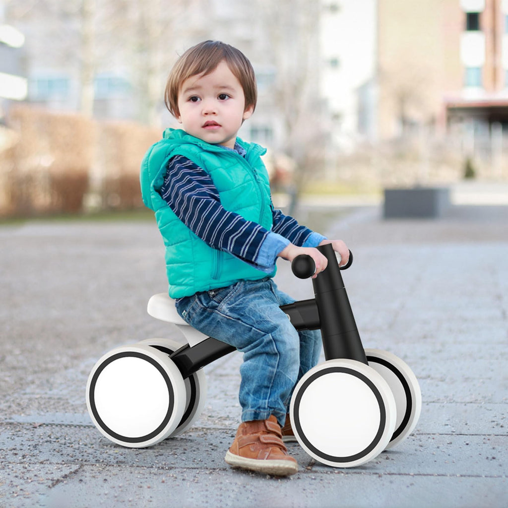 SEREED Baby Balance Bike for 1 Year Old Boys Girls 12-24 Month Toddler Balance Bike, 4 Wheels Toddler First Bike, First Birthday Gifts