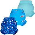 BIG ELEPHANT Baby Swim Diapers 3pcs, Reusable Adjustable Washable Waterproof Swimming Diaper for Boy's and Girl's 6Months - 5 Years
