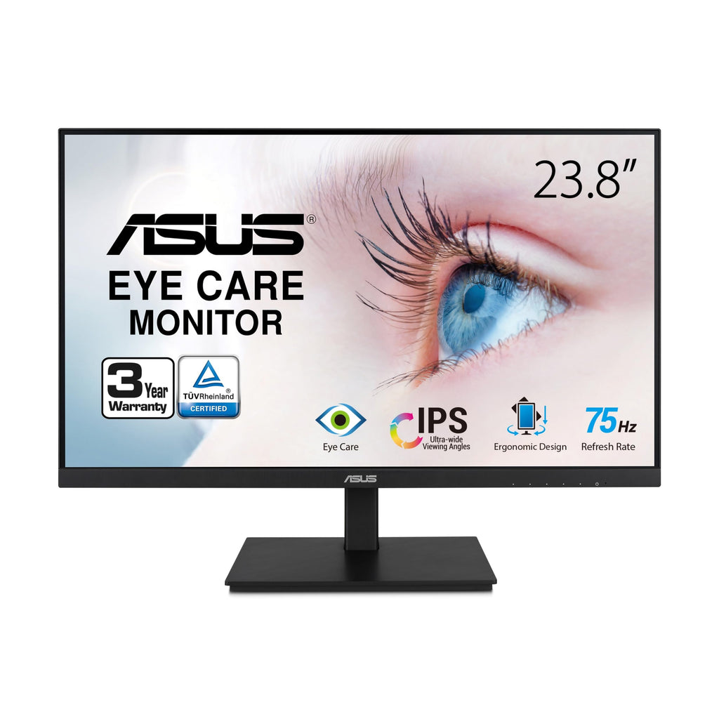 ASUS 22” Eye Care Monitor (VP229QF) – 100Hz, IPS, Full HD, 99% sRGB, Frameless, Adaptive-Sync, DisplayPort, HDMI, Low Blue Light, Flicker Free, Wall Mountable, 3 yr Warranty