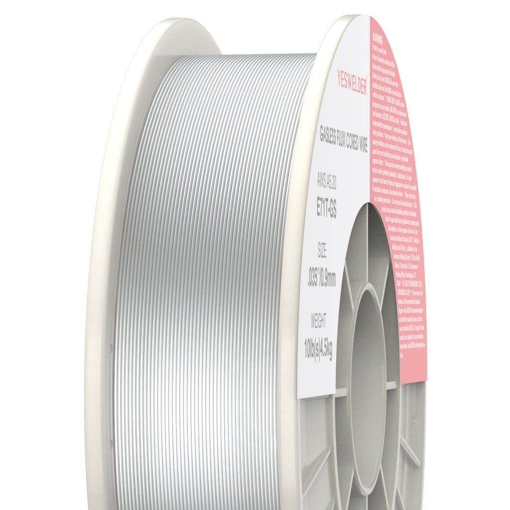 YESWELDER Flux Core Gasless MIG Wire, E71T-GS Mild Carbon Steel .030-Inch Diameter 2-Pound, Strong ABS Plastic Spool Welding Wire (2 Packs)