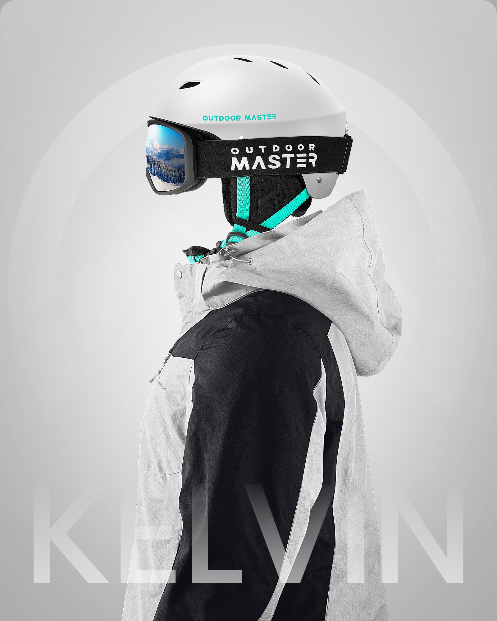 OutdoorMaster Kelvin Ski Helmet - Snowboard Helmet for Men, Women & Youth