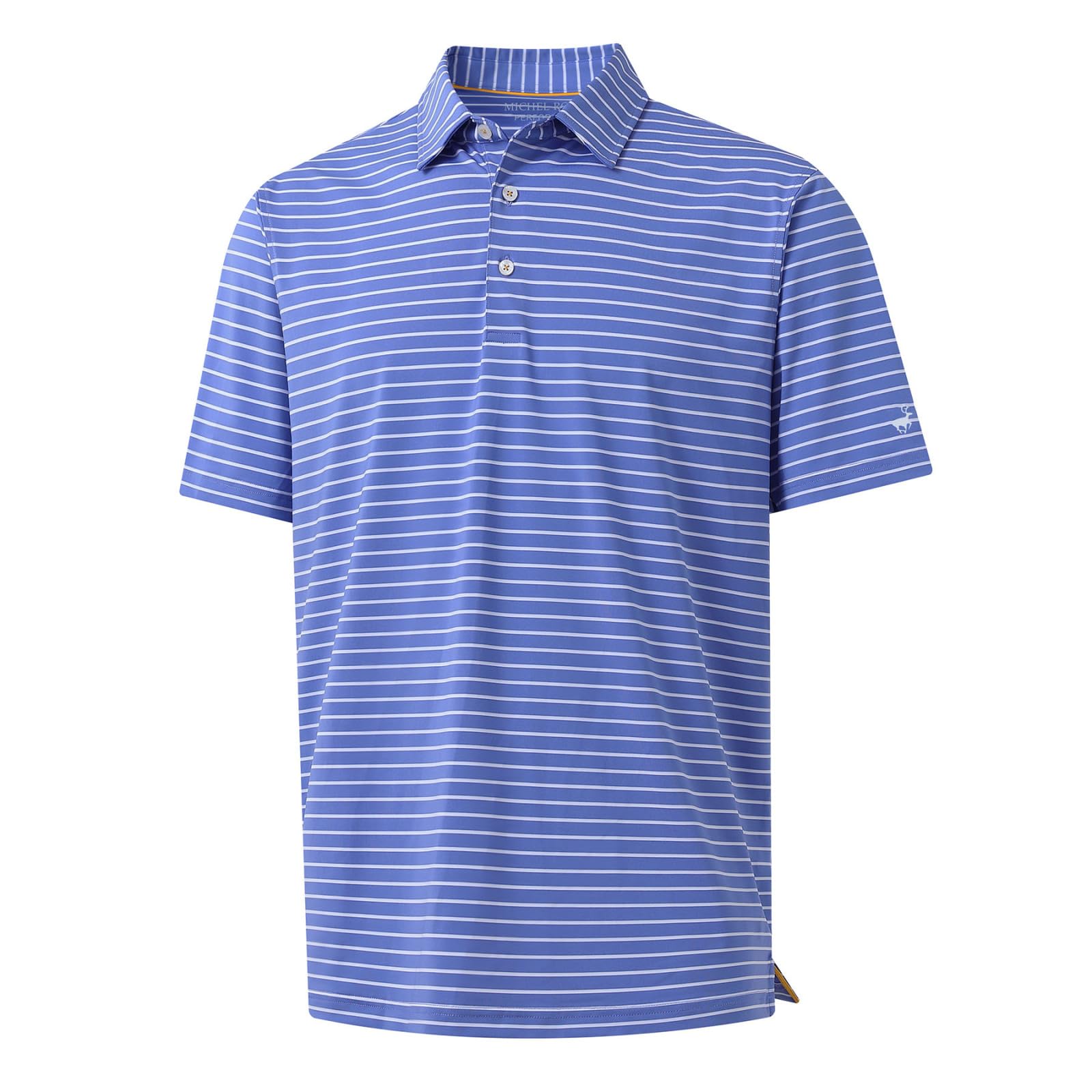 Rouen Mens Polo Shirts Short Sleeve Dry Fit Performance Moisture Wicking Causal Striped Polo Collared Golf Shirts for Men
