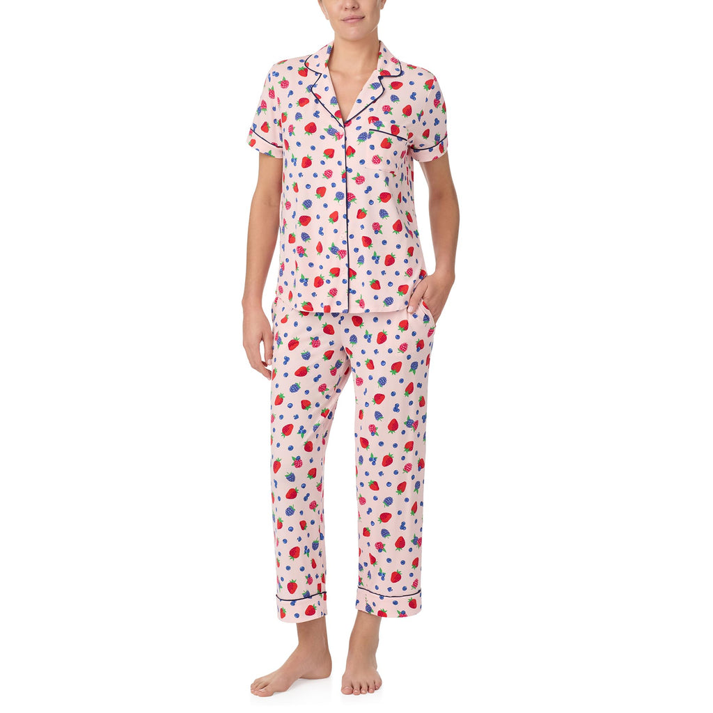 kate spade new york Short Sleeve Cropped Pant PJ Set