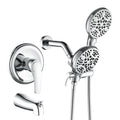 Shower Tub Kit Tub Shower Faucet Combo Set Bathtub Faucet Set Shower System with Tub Spout Shower Valve and Trim Kit Shower Fixtures Brushed Gold
