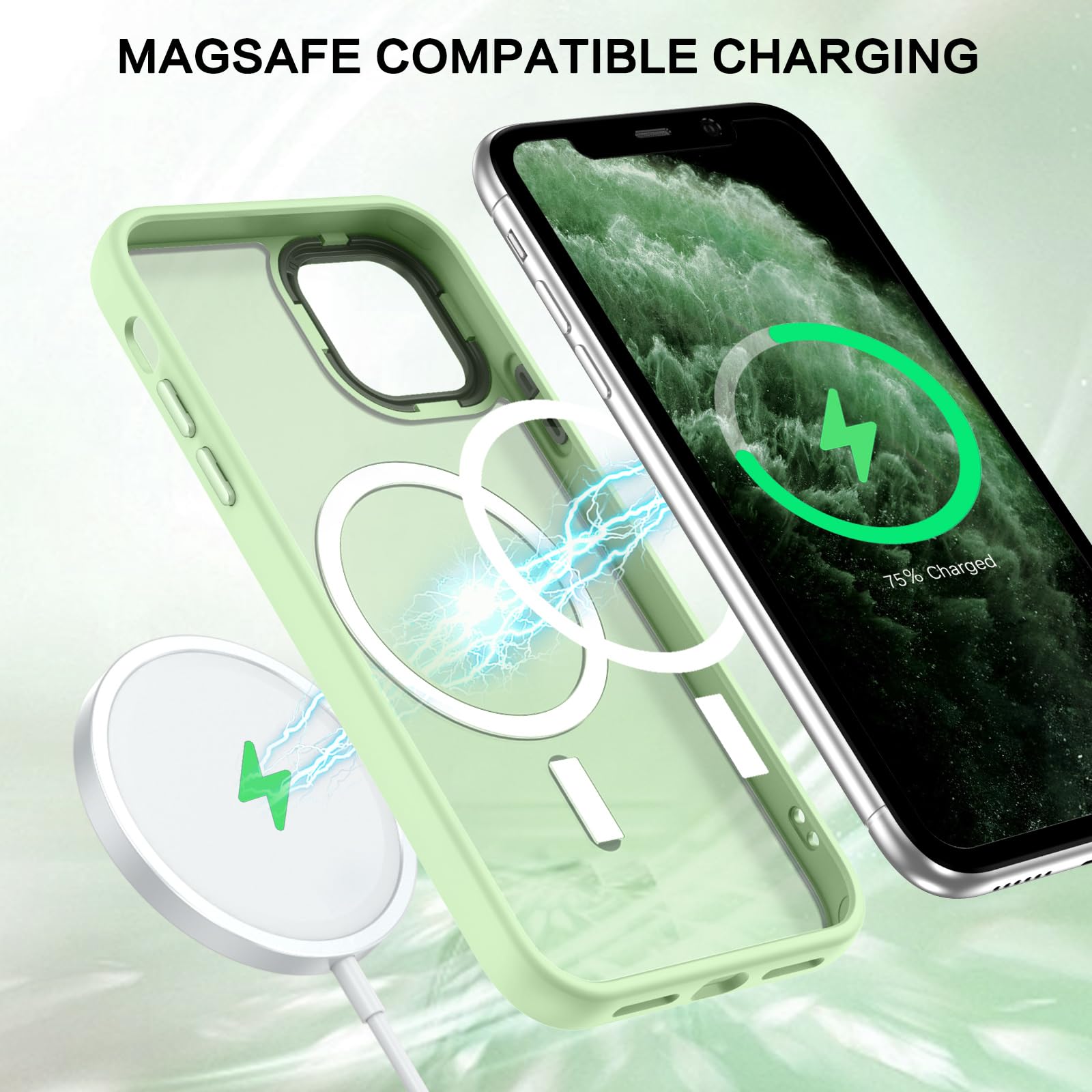 BENTOBEN for iPhone 11 Pro Case 2019 [Compatible with Magsafe] Translucent Matte Magnetic Phone Case iPhone 11 Pro 5.8" Slim Thin Shockproof Bumper Women Men Protective Cases Cover, Black