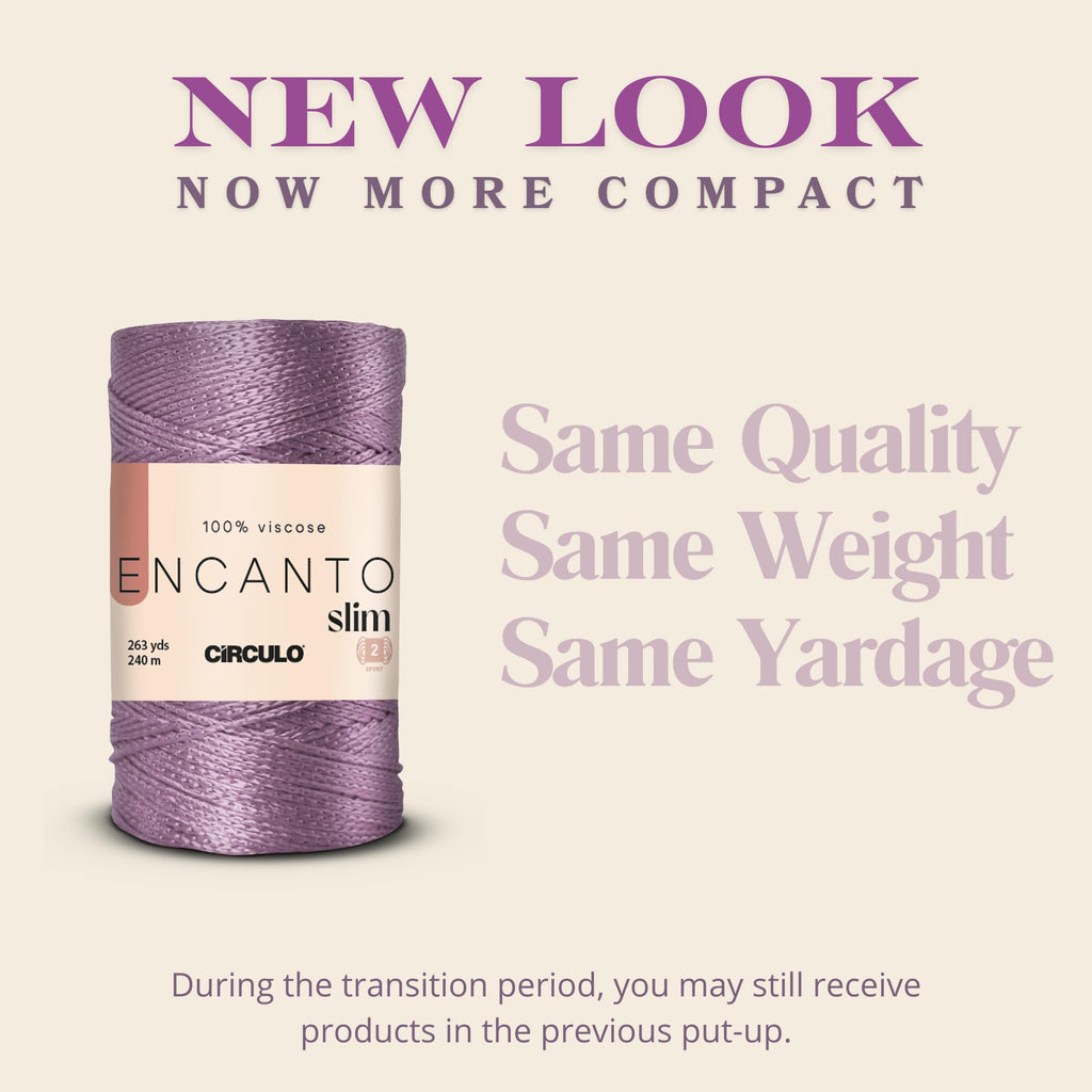 CIRCULO Encanto Slim Roll Yarn 100% Viscose - Luxury & Shine - Sport Weight Yarn - 262 yds, 3.52 oz - Color 1289 - Canary
