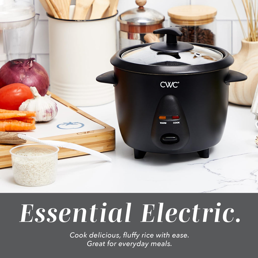 COOK WITH COLOR 6 Cup Rice Cooker 300W - Effortless Cooking and Perfectly, Cooks 3 Cups of Raw Rice for 6 Cups of Cooked Rice, Floral Blue