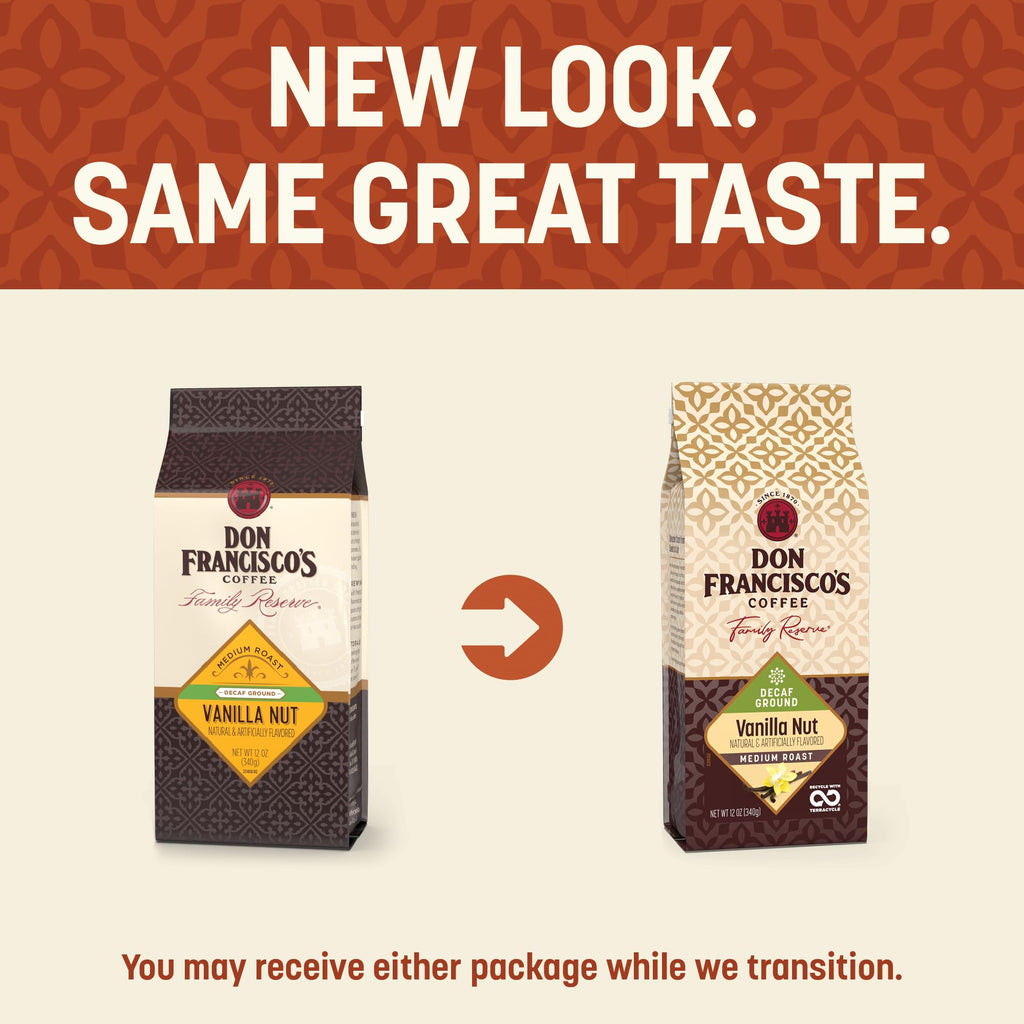Don Francisco's Caramel Ground Coffee, Medium Roast – 100% Arabica, Flavored Coffee, 12 oz Bag