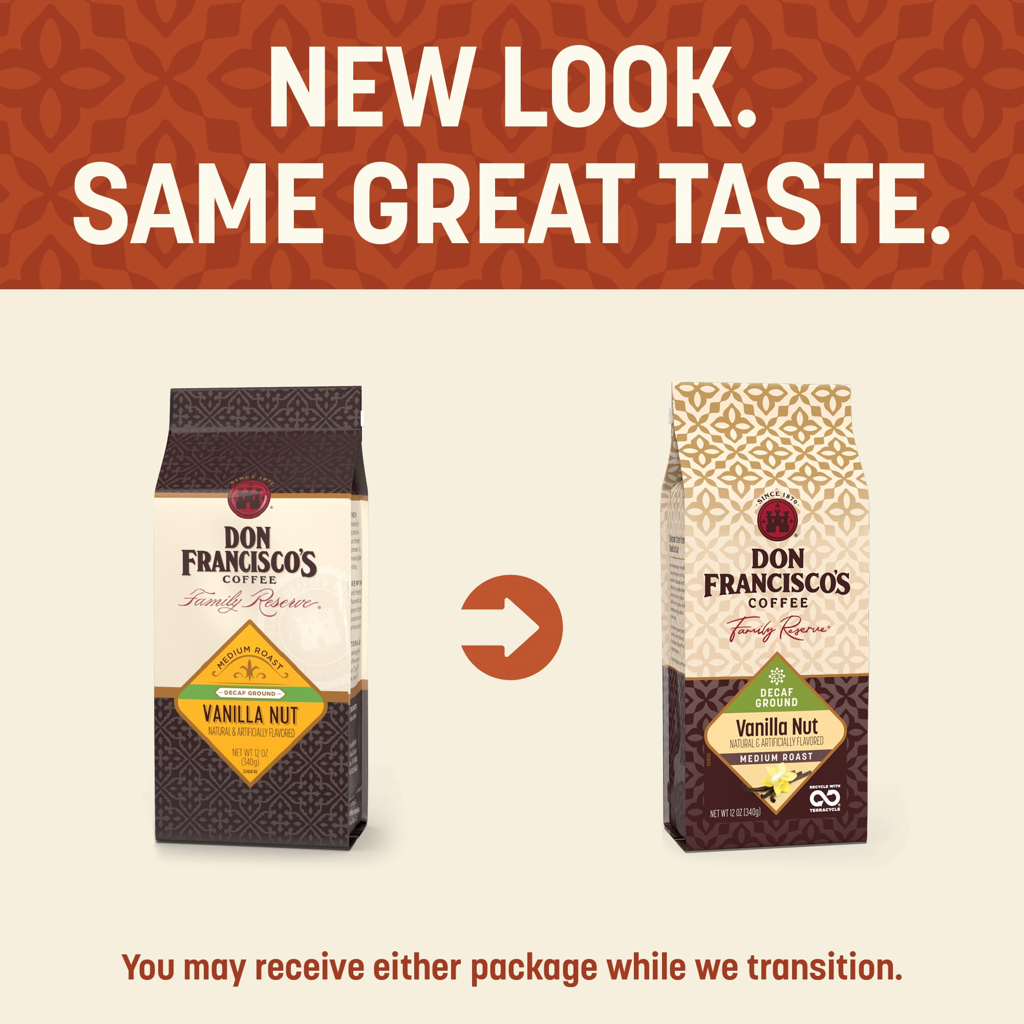 Don Francisco's Caramel Ground Coffee, Medium Roast – 100% Arabica, Flavored Coffee, 12 oz Bag