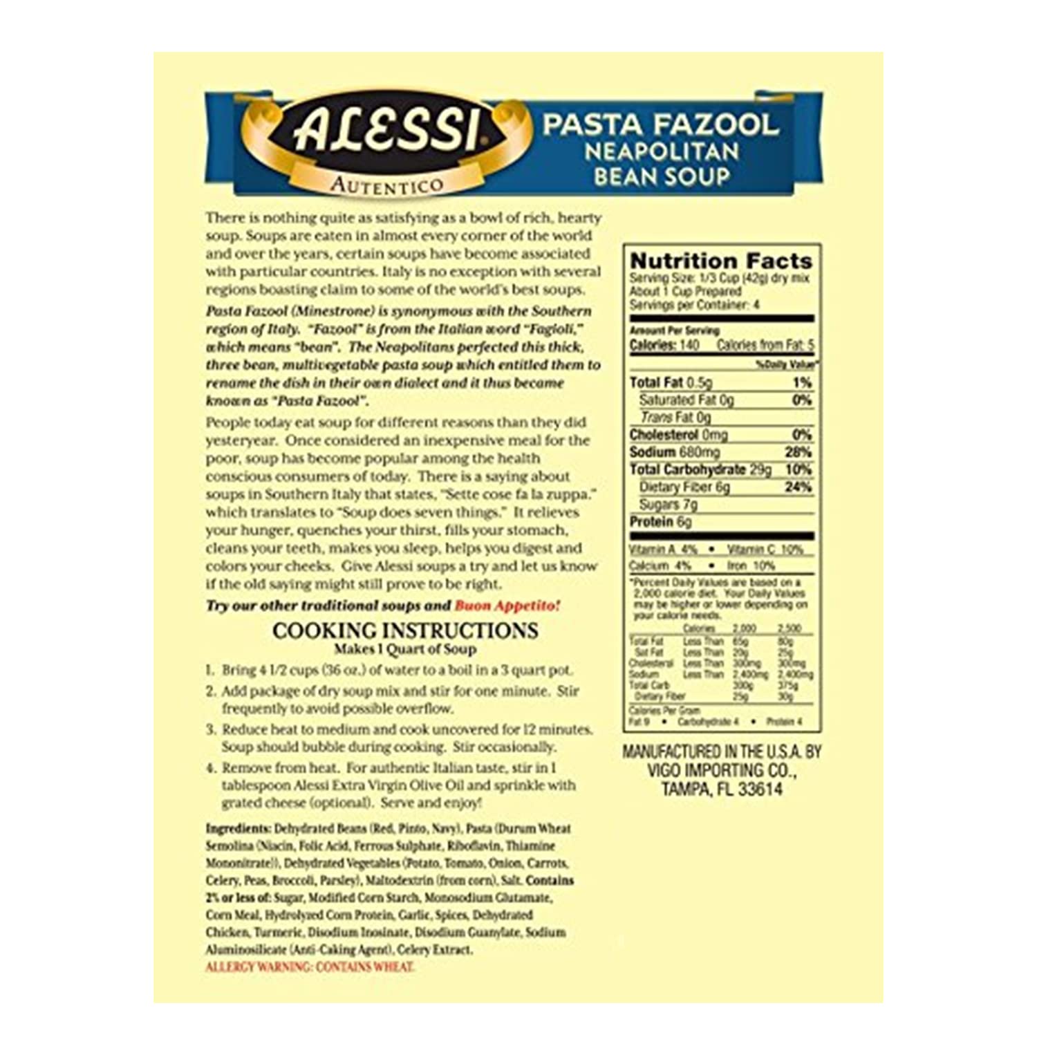 Alessi Autentico Premium Soups, Traditional Flavors, 6oz (Chicken Noodle, Pack of 6)