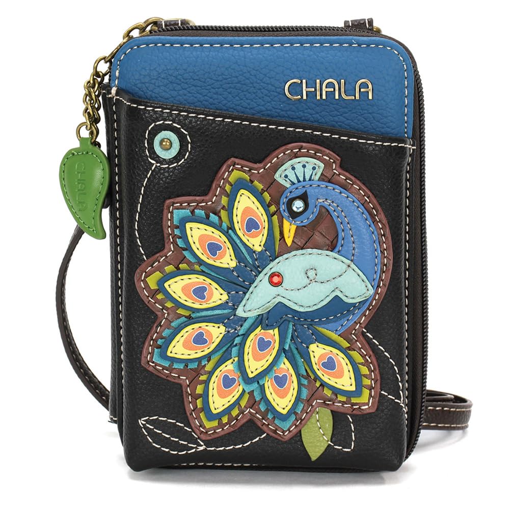 CHALA Wallet Crossbody Cell Phone Purse - Women Faux Leather Multicolor Handbag with Adjustable Strap
