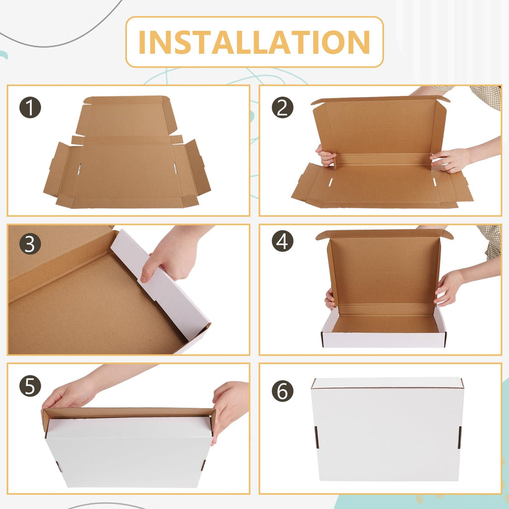 EXYGLO 40 Pack 6x4x3 Shipping Boxes, Black Corrugated Cardboard Boxes for Packaging Small Business, Moving, Shipping, Mailing, and Storing