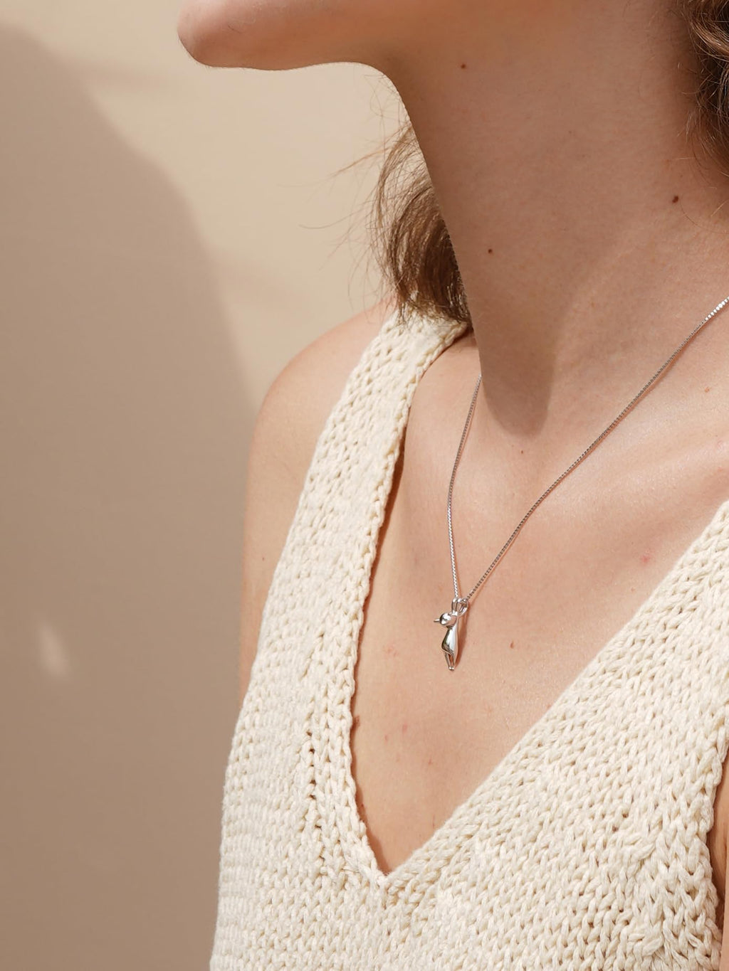 S.Leaf 925 Sterling Silver Cat Necklace Jewelry for Women Trendy Dainty Charm Pendant Necklaces Best Friend Birthday Gifts for Her Sister Mom Wife Womens