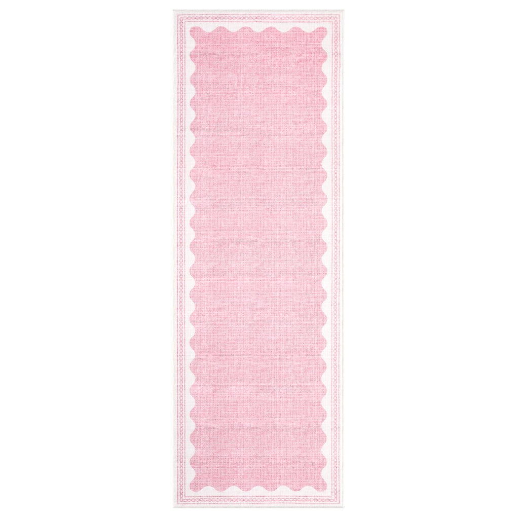 Scalloped Rug 2x3 Rugs for Entryway, Solid Blue Rugs Small Area Rug Non Slip Scalloped Bath Mat, Washable Front Door Mat Indoor Entrance,Soft Girls Nursery Dorm Carpet for Bedroom Kitchen