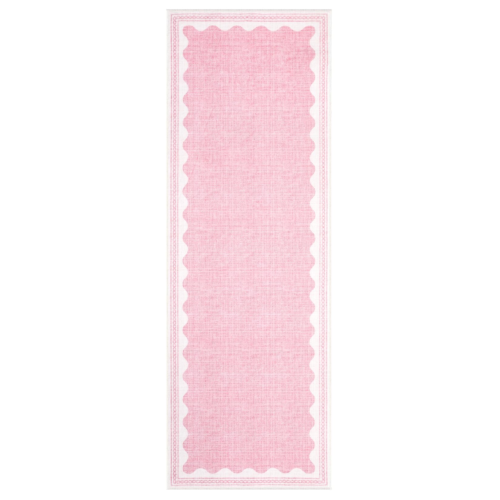 Scalloped Rug 2x3 Rugs for Entryway, Solid Blue Rugs Small Area Rug Non Slip Scalloped Bath Mat, Washable Front Door Mat Indoor Entrance,Soft Girls Nursery Dorm Carpet for Bedroom Kitchen