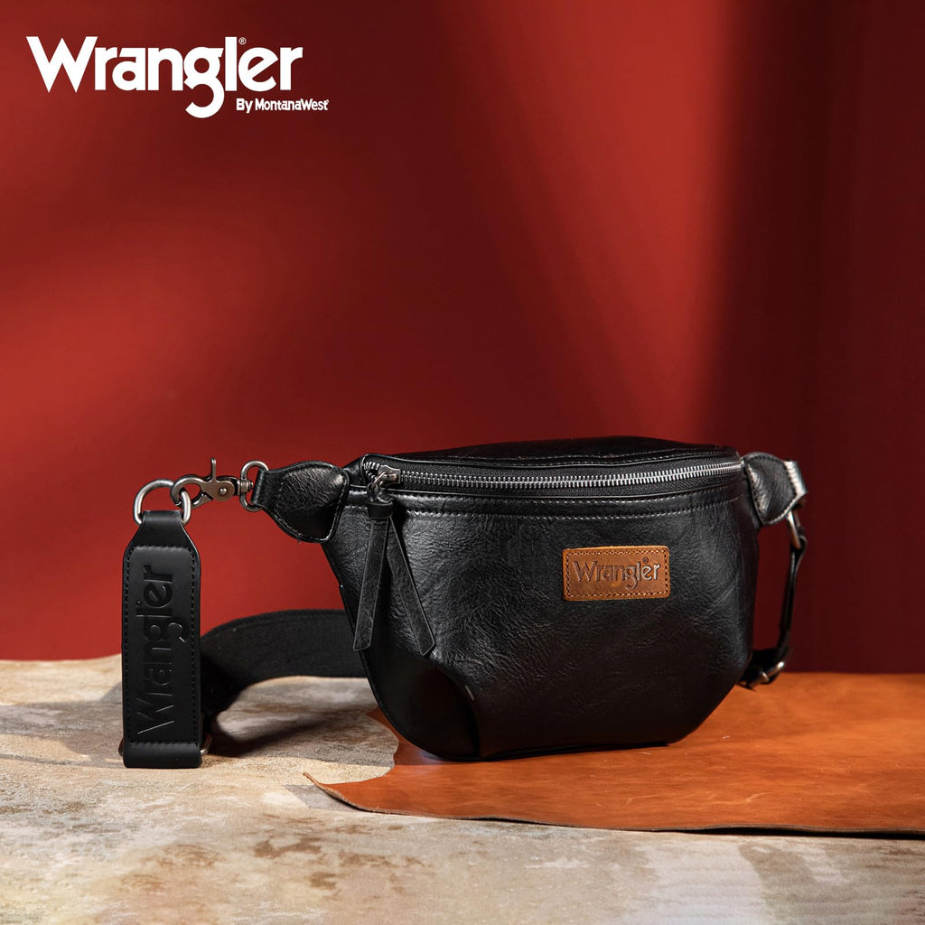 Wrangler Crossbody Bags for Women Large Fanny Packs Bum Bag Travel Belt Bags Sling Purse