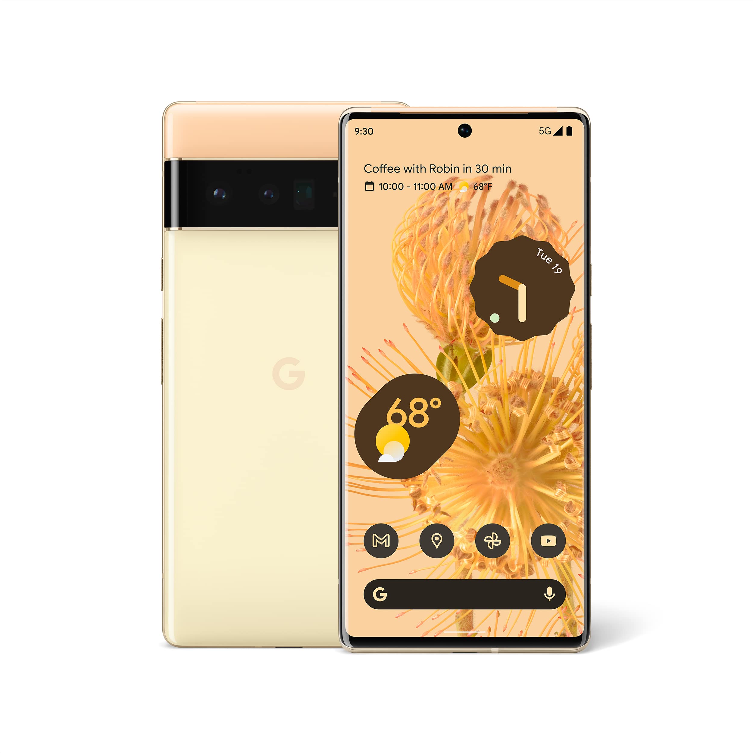 Google Pixel 6 Pro - 5G Android Phone - Unlocked Smartphone with Advanced Pixel Camera and Telephoto Lens - 128GB - Cloudy White