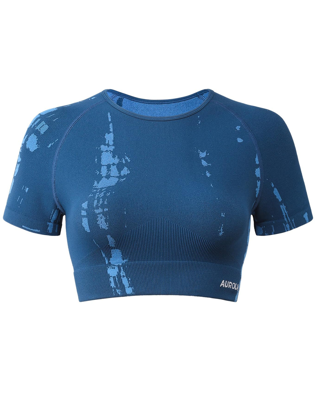 AUROLA Serpent Snake Seamless Workout T-Shirts for Women,Short Sleeve Crop Top Gym Yoga Athletic Shirts Tee