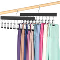 Legging Organizer for Closet, Pants Hangers with Clips Holds 20 Leggings, Jeans, Hats, Shorts, Socks, 360° Rotating Space Saving Hanging Lightweight Garment Hanger Storage 2Pcs