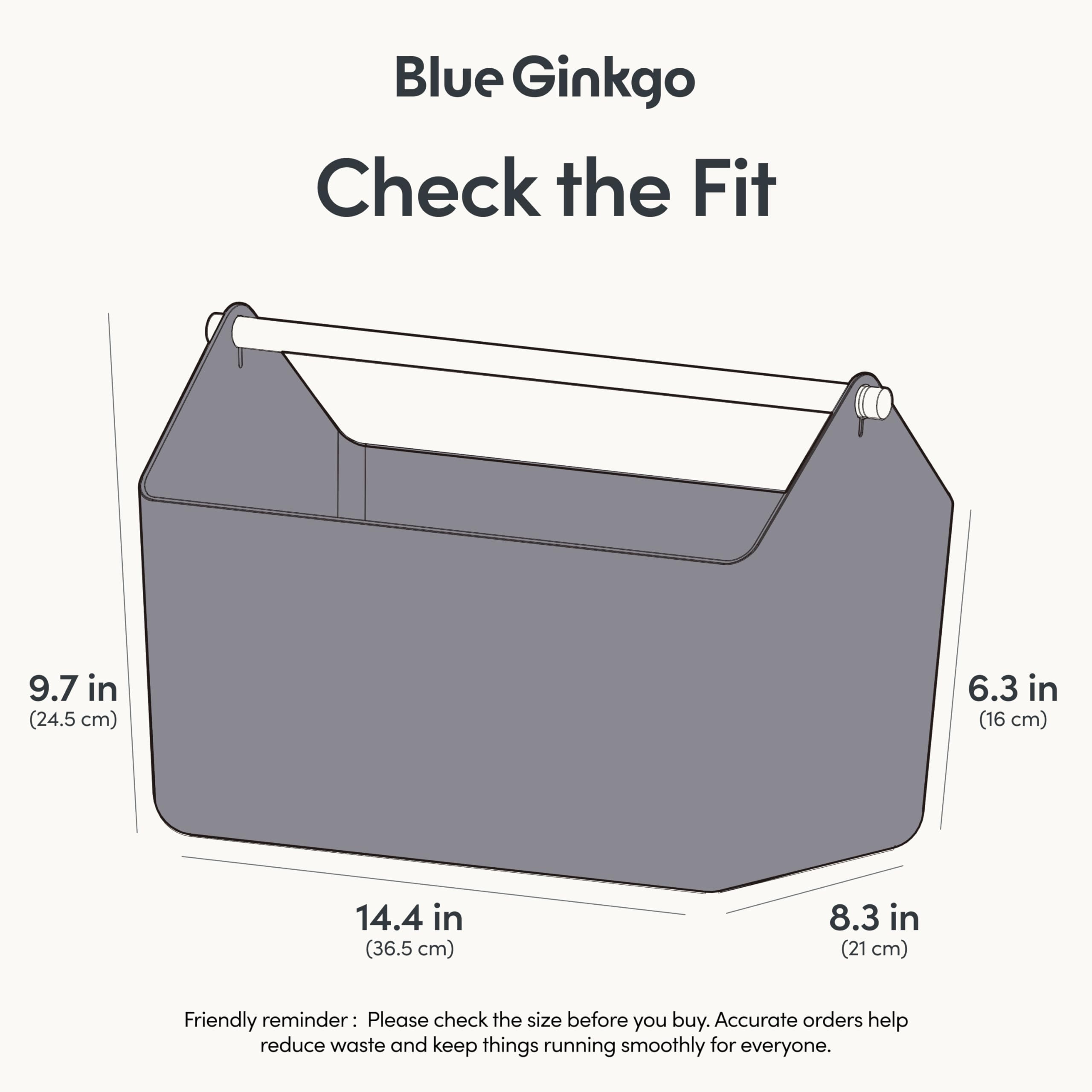 BLUE GINKGO Medium Storage Basket – Plastic Caddy with Wooden Handle for Office, Arts & Crafts, or Home Supplies (Green)
