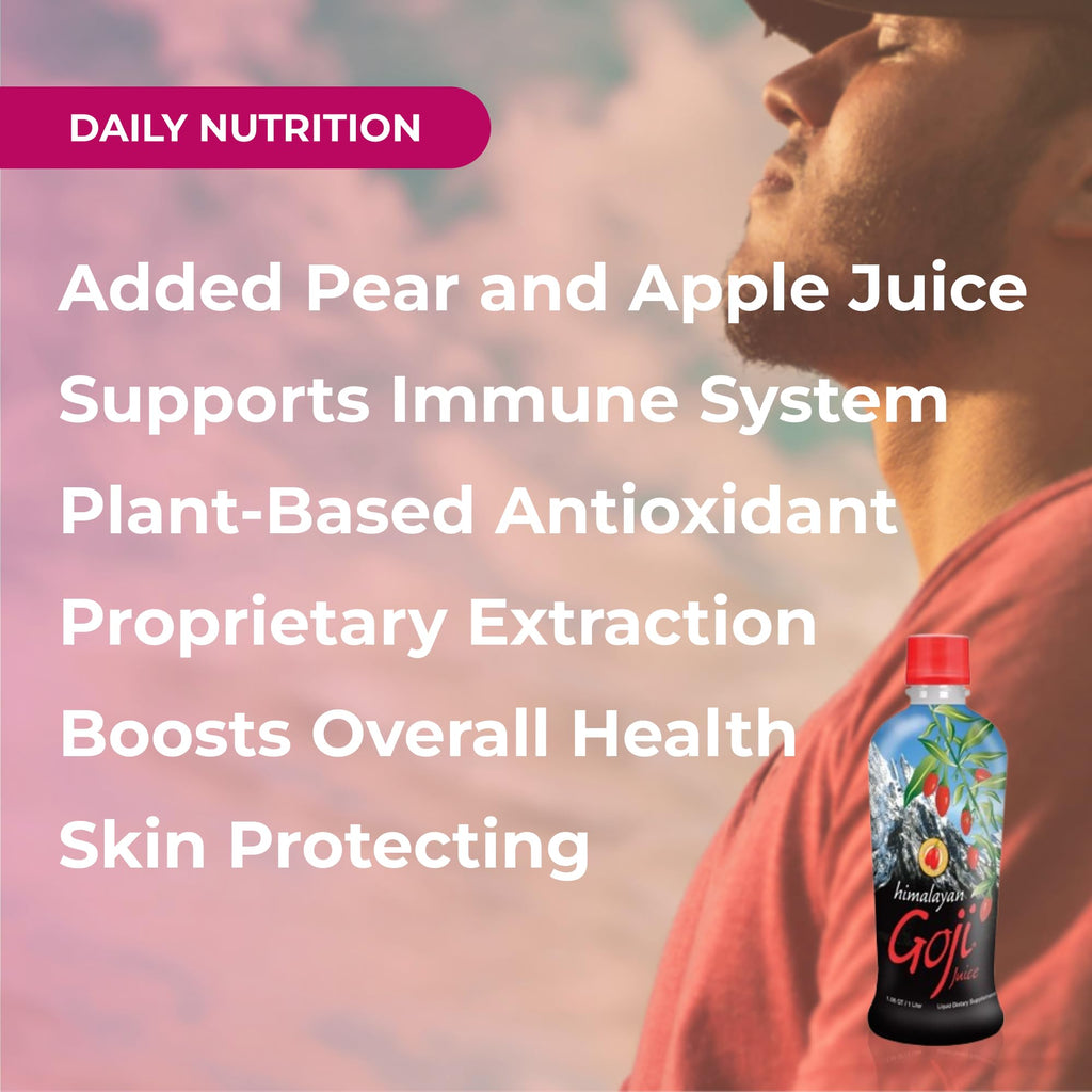 Youngevity Himalayan Goji Berry Juice – Premium Quality 100% Natural Goji Juice – Vitamin and Antioxidant Rich Superfruit Supplement – No Added Sugar, Flavours, Additives (1 Liter) (Pack of 1)