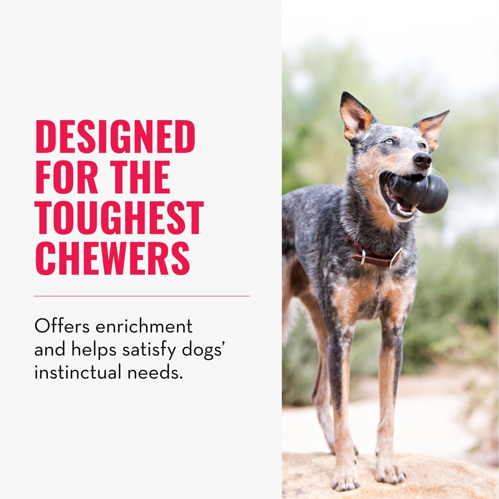 KONG Extreme Dog Toy - Fetch & Chew Toy - Treat-Filling Capabilities & Erratic Bounce for Extended Play Time Most Durable Natural Rubber Material - for Power Chewers - for Small Dogs
