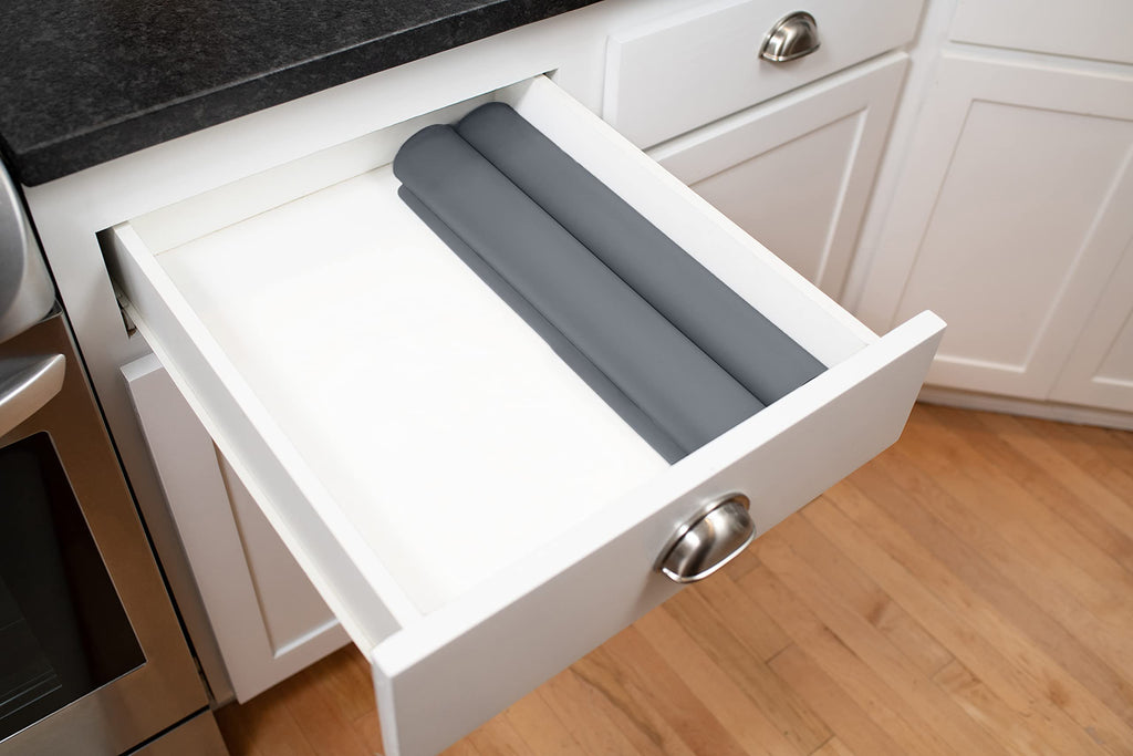 GASARE, Set of 2, Extra Large, Thick, Silicone Mats for Kitchen Counter, Heat Resistant Mats, Countertop Protector, Non-Slip, Easy to Clean, 25 x 17 Inches x 1.4mm, Black