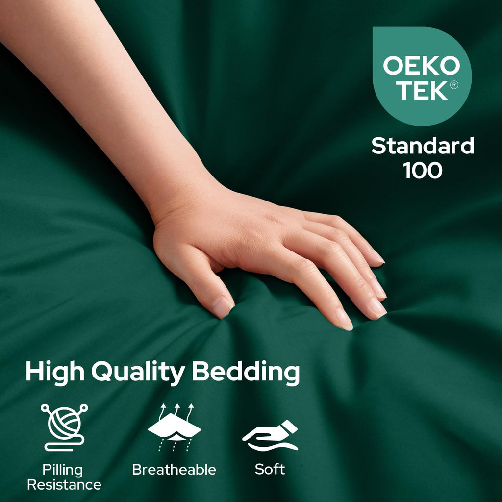HOMEIDEAS Full Size Bed Sheets - 6 Piece Set (Aqua Blue) - Extra Soft Brushed Microfiber 1800 Bedding Sheets, Deep Pocket, Wrinkle & Fade Free