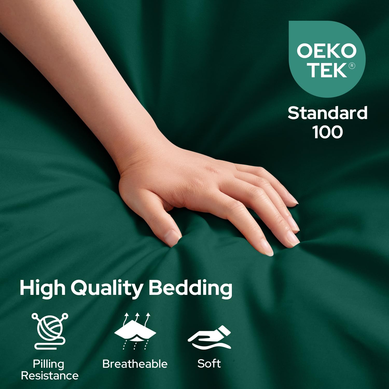 HOMEIDEAS Full Size Bed Sheets - 6 Piece Set (Aqua Blue) - Extra Soft Brushed Microfiber 1800 Bedding Sheets, Deep Pocket, Wrinkle & Fade Free
