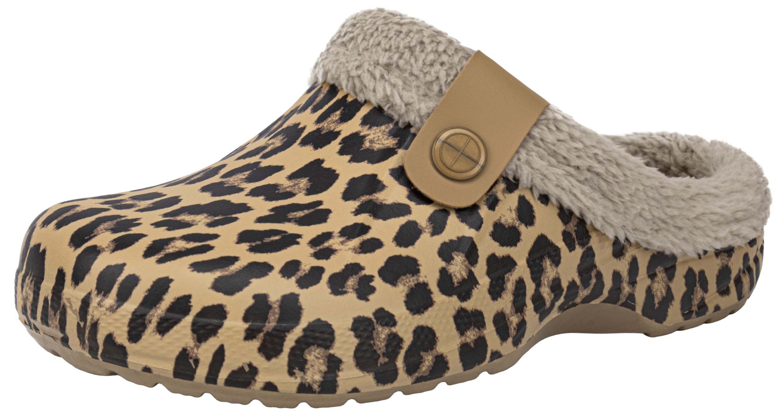 ChayChax Women and Men Fur Lined Clogs Memory Foam Warm Fuzzy Slippers Winter Waterproof Indoor Outdoor Slipper