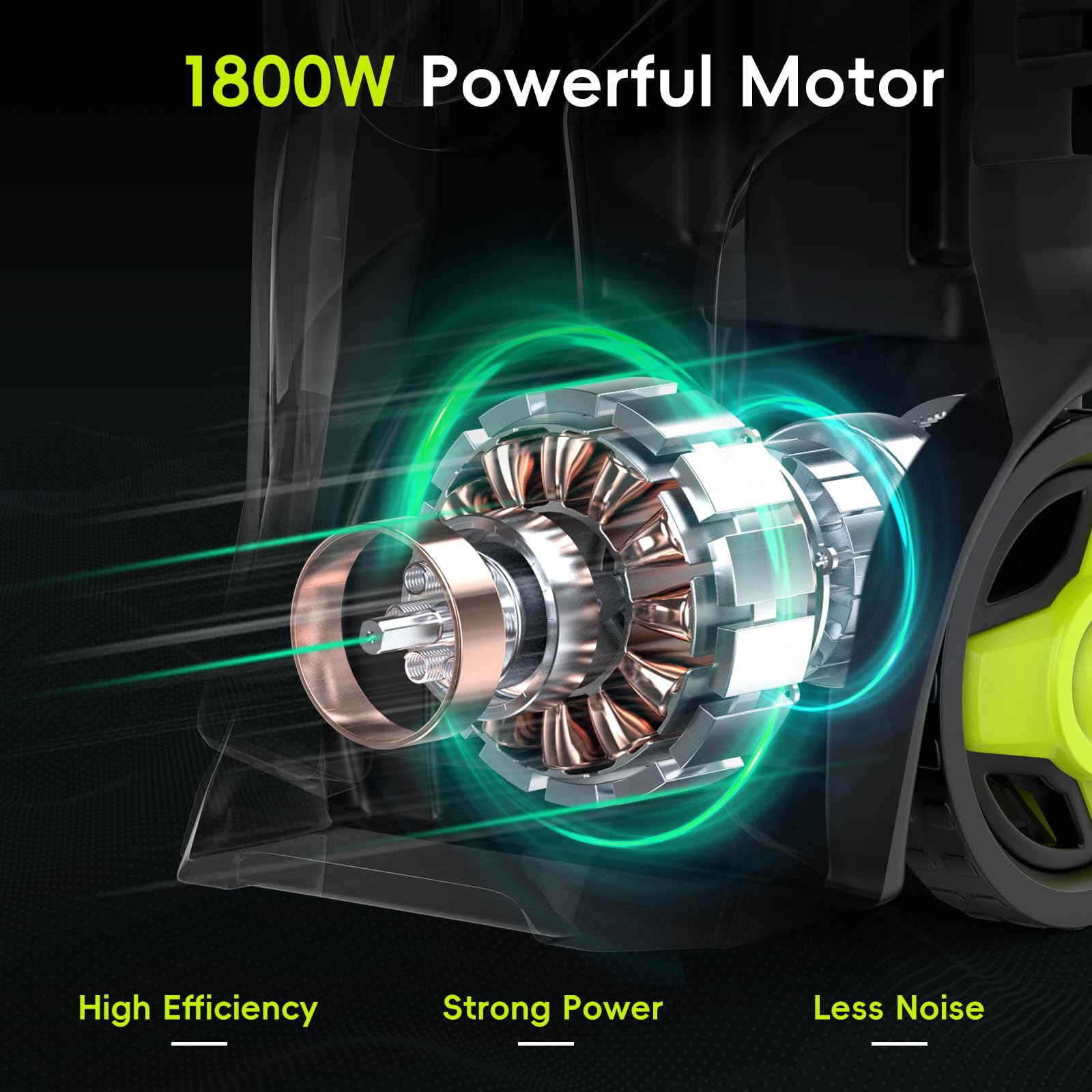 2026 Upgraded Pressure Washer, Portable Power Washer, 4 Quick-Connect Nozzles, High Pressure Cleaner for Car Washing, Driveway, Patio, Deck, Bright Green