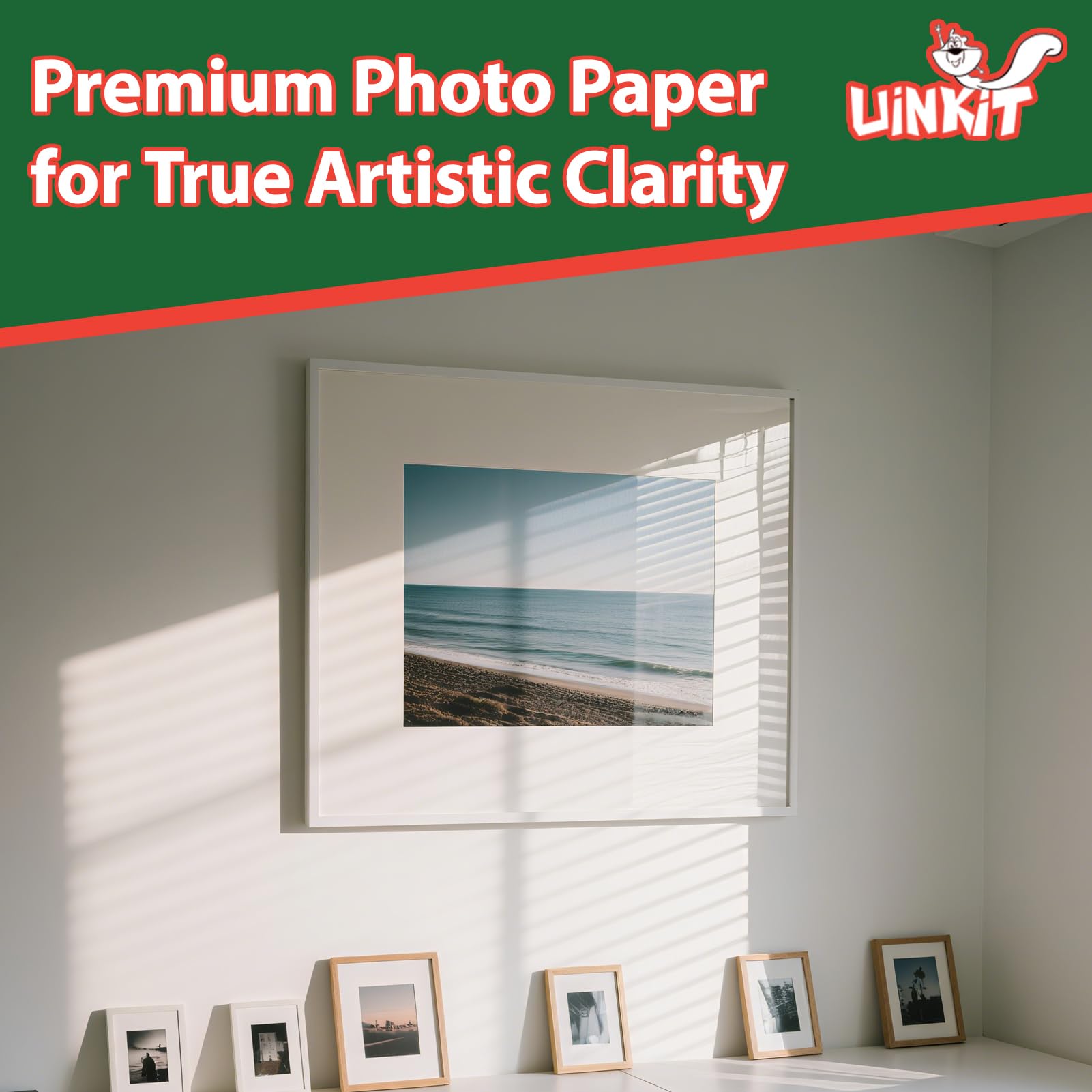 Uinkit Premium Glossy Inkjet Photo Paper - 4x6 Inch, 48lb 180gsm, 100 Sheets - Professional Photographic Quality, Dye Ink Compatible, High-Gloss Finish for Vivid Memories & Instant Prints