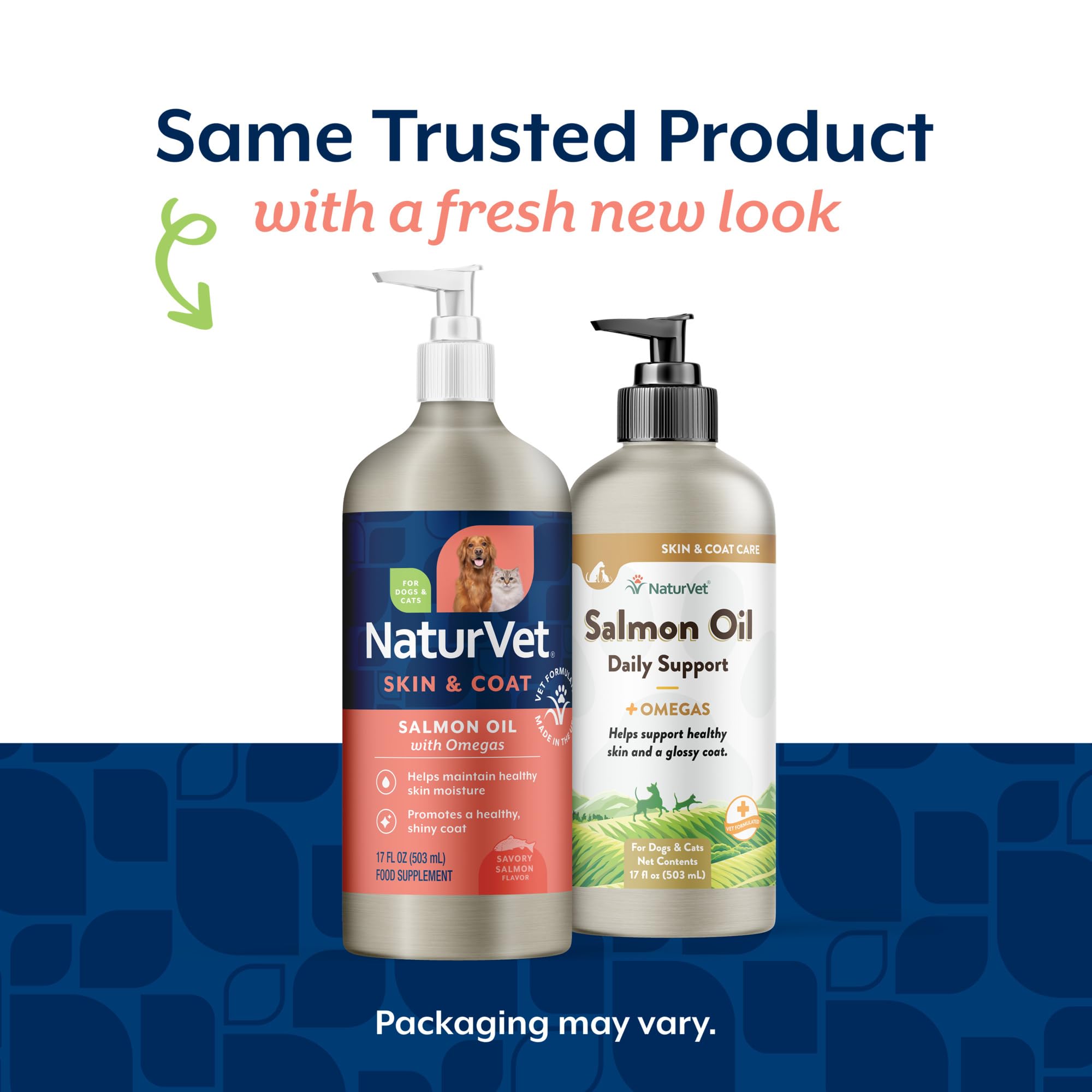 NaturVet – Salmon Oil Skin & Coat Plus Omegas – Supports Healthy Skin & Glossy Coat – Source of Omega-3 & 6 Fatty Acids – for Dogs & Cats (8.75 oz Oil)