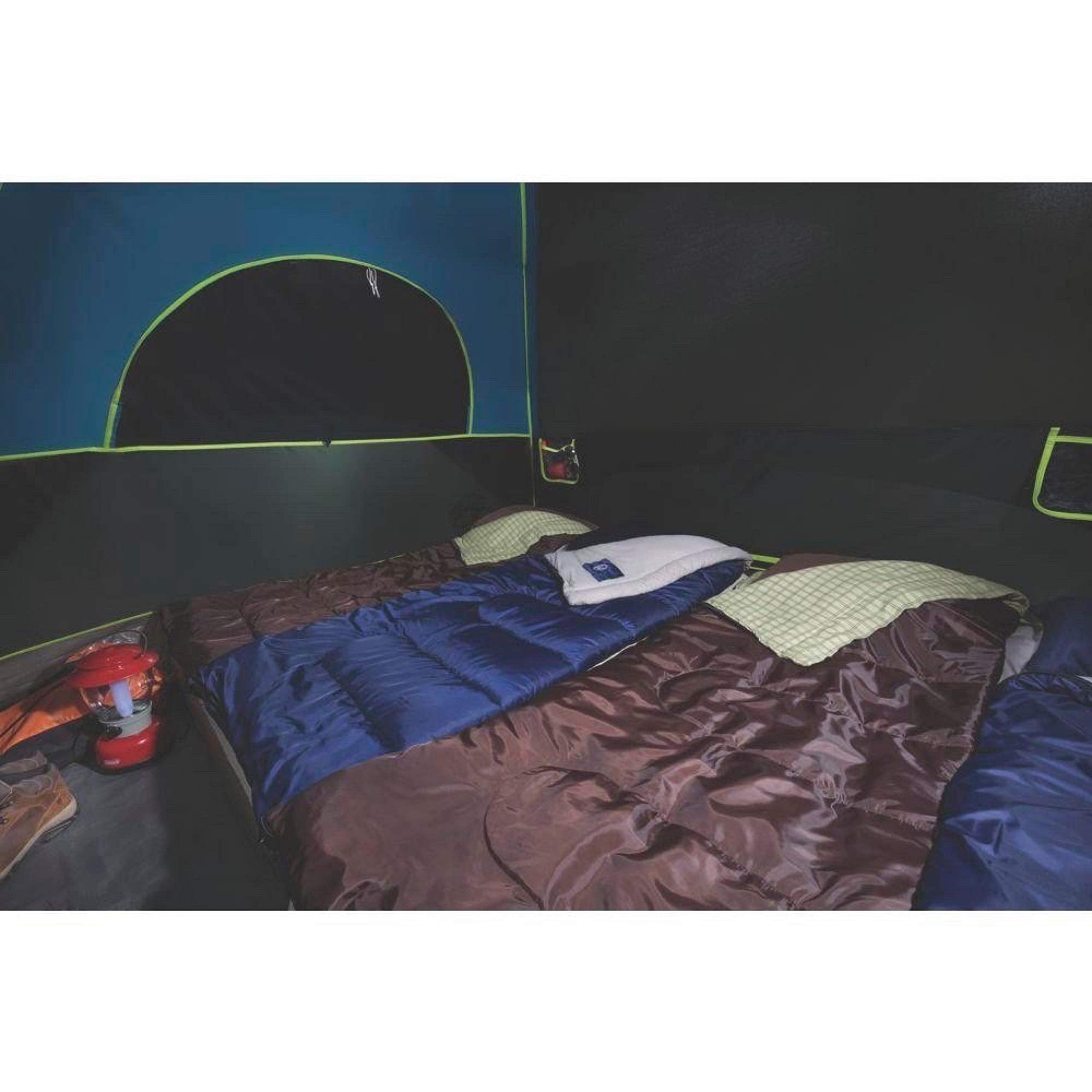 Coleman Carlsbad Dark Room Tent with Screened Porch, 4/6 Person Tent Blocks 90% of Sunlight to Keep Inside Cool, Weatherproof Shelter with Easy Setup