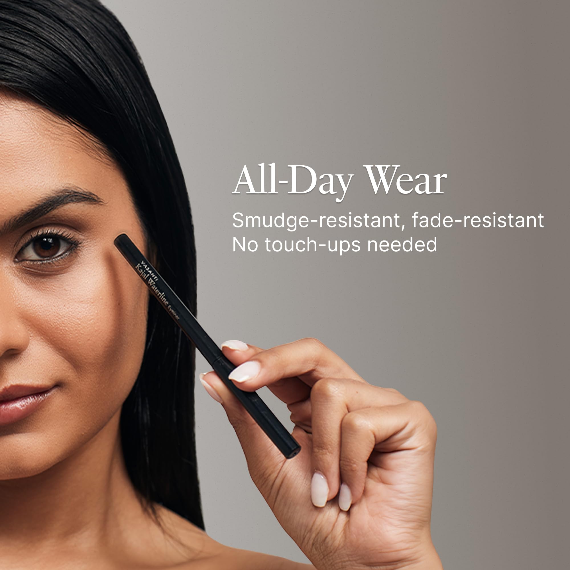 VASANTI Kajal Waterline Eyeliner (Hazel Brown) | Long-Lasting, Blendable Waterline Eye Liner | Smudge-Proof and Water-Resistant Eyeliner Pencil for Sensitive Eyes | Ophthalmologist Approved & Tested