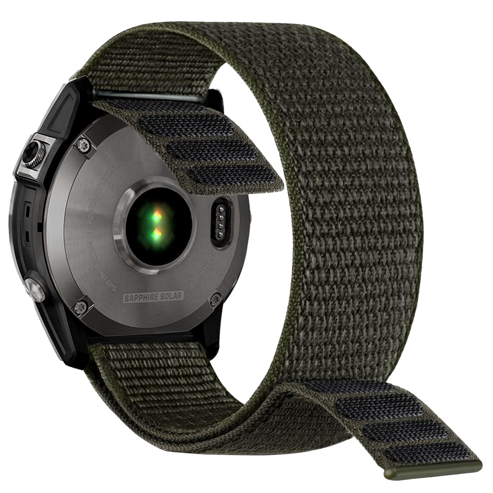 Abanen Hook and Loop Quick Dry Watch Band for Fenix 8 47mm/ epix Pro 47mm / Fenix 7/6/5, 22mm Woven Nylon Ultralight Sport Wristband Strap for Garmin Instinct 2, Instinct 3 45mm