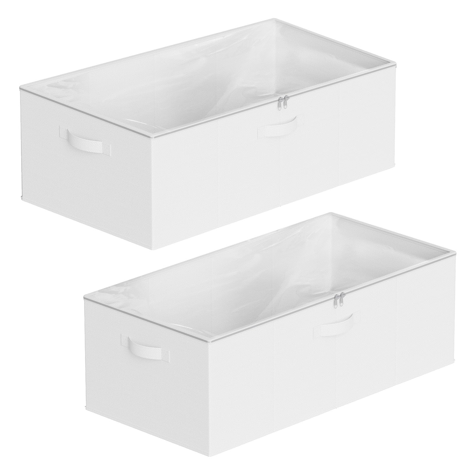 SpaceAid Paquete de 2 Contenedores de Almacenamiento Debajo de la Cama de 10" de Alto, Organizadores Grandes de Almacenamiento Debajo de la Cama con Tapas para Dormitorio, Residencia Estudiantil, Ropa