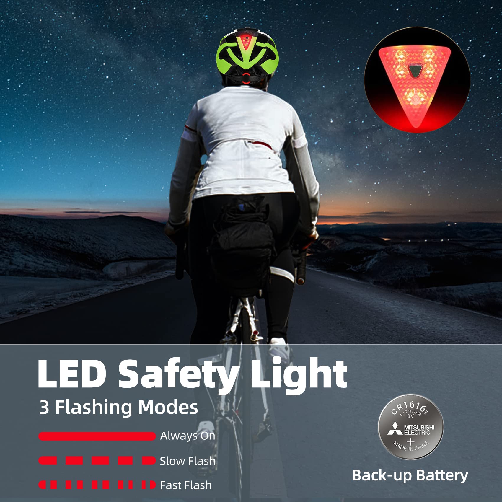 Bike Helmet, Basecamp Bicycle Helmet with Rear Light & Detachable Magnetic Goggles Lightweight Cycling Helmet Adjustable for Adult Men Women Mountain & Road (BC-069)