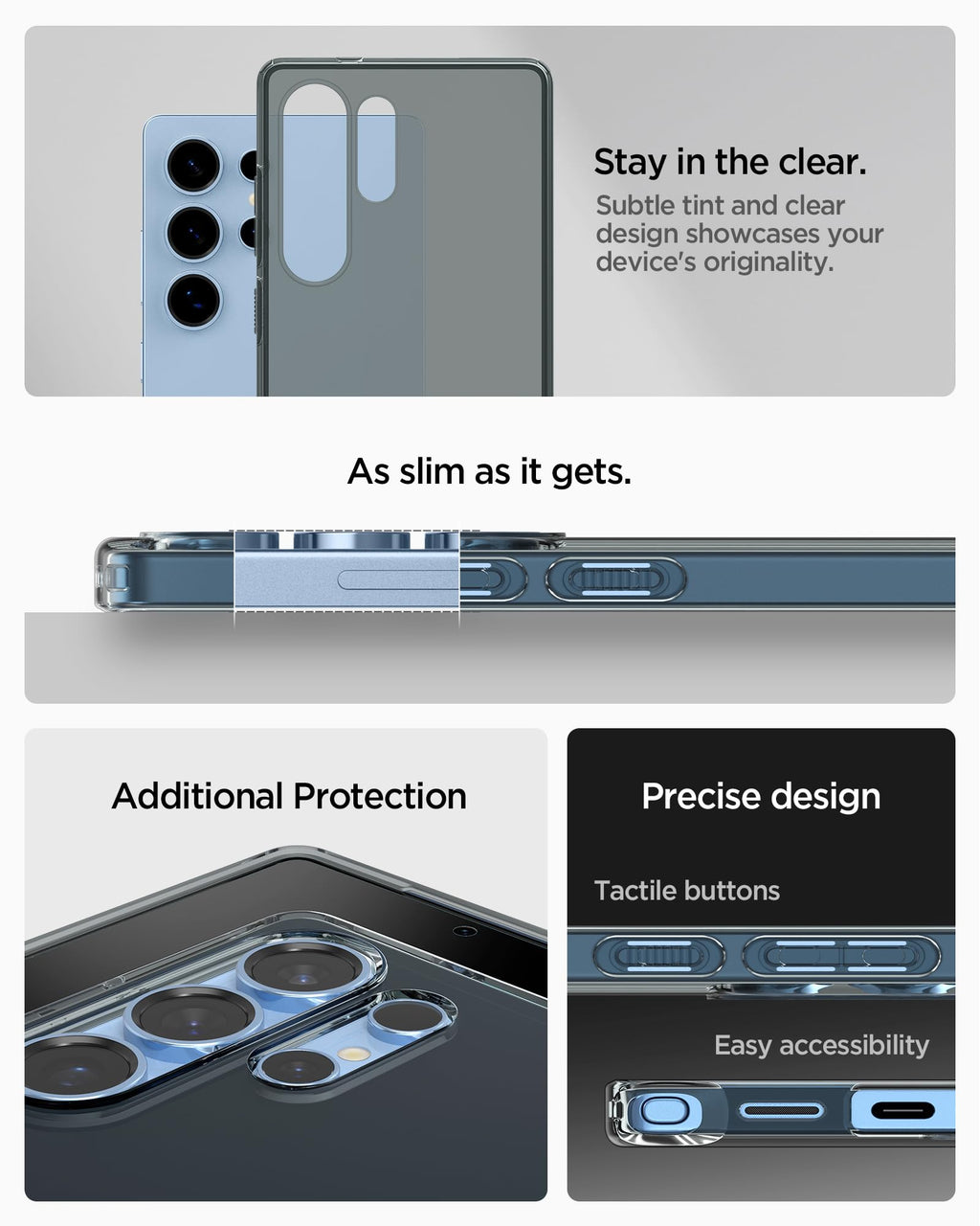 Spigen Liquid Crystal Designed for Galaxy S24 Case (2024) [Military-Grade Protection] - Crystal Clear