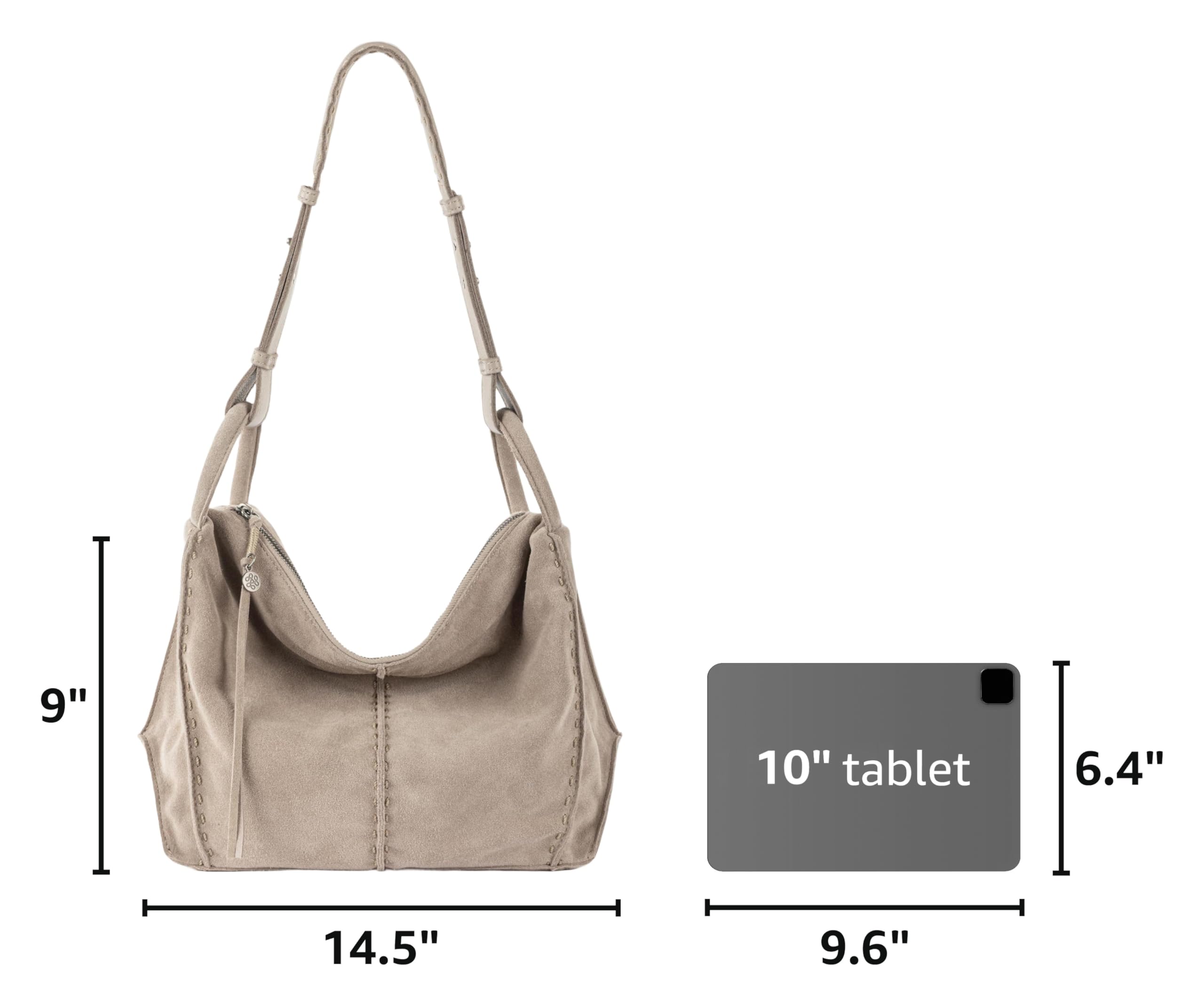The Sak Los Feliz Hobo Purse - Premium Large Leather Women's Handbag for Everyday & Travel - Durable Purse With Zipper Pocket