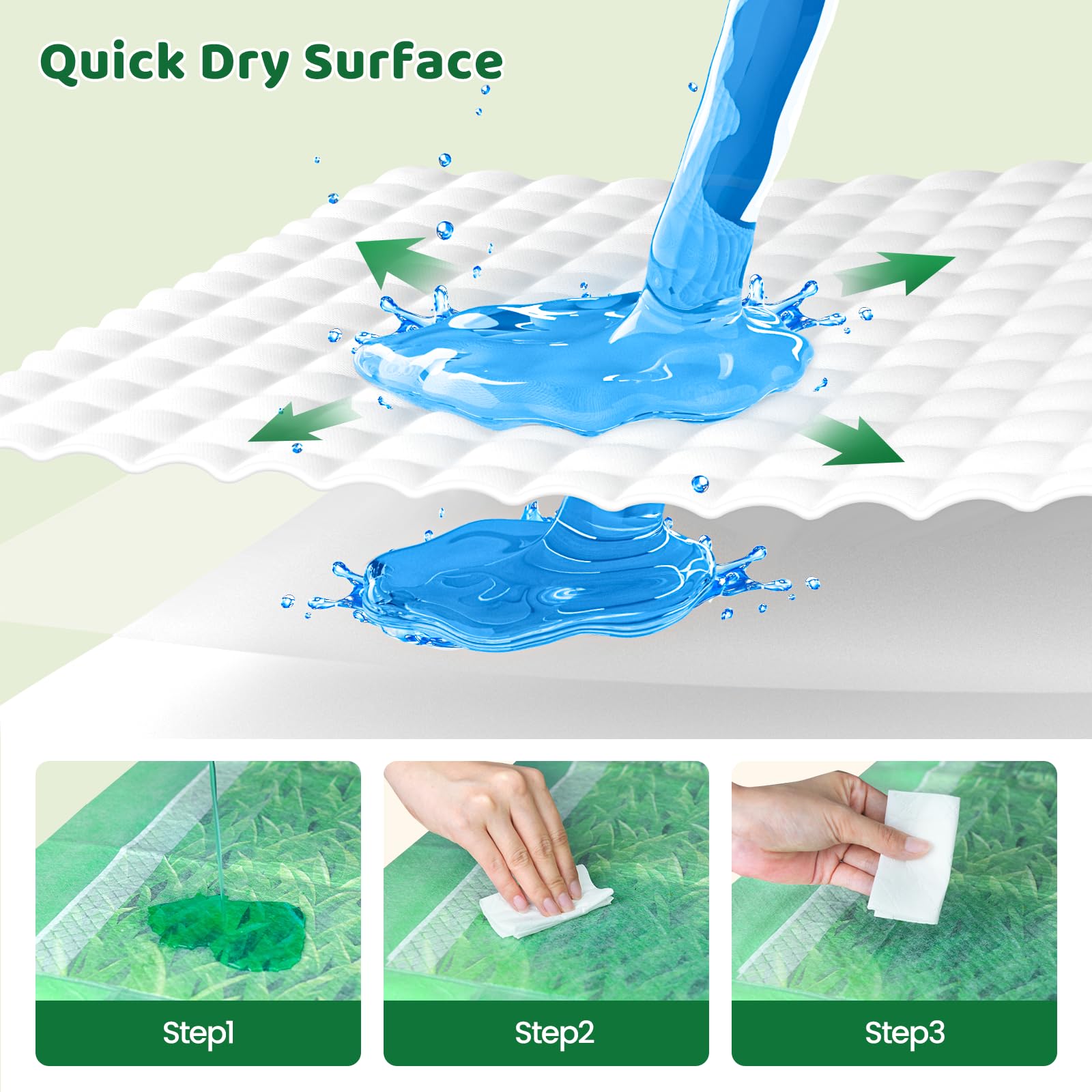 Puppy Pads 30 Count Small 22x22in Bamboo Training Pads Deodorizing Leakproof Quick Drying Dog Pee Pads Super Absorbent Disposable Pee Pads for Dogs Puppies, Doggie, Cats, Rabbits