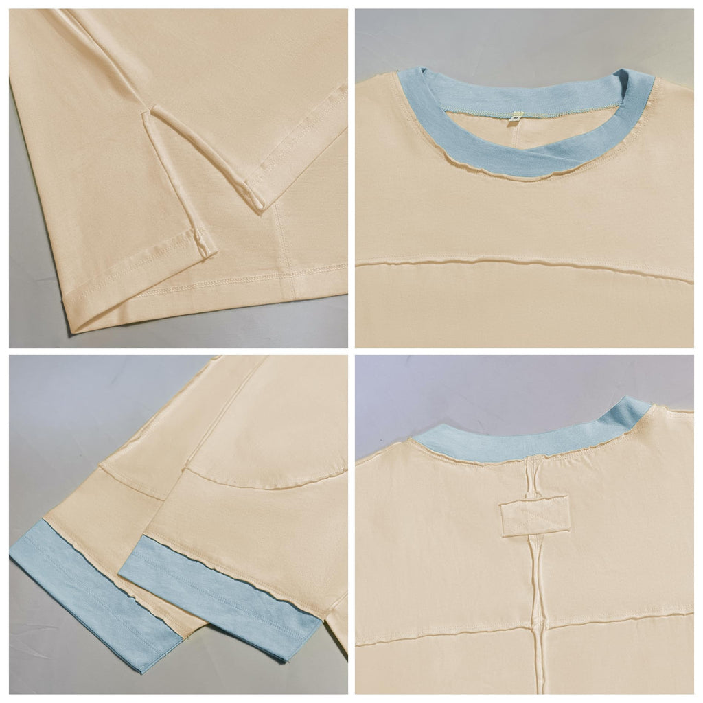 Songling Womens 3/4 Length Sleeve Casual Loose Fit Summer Tee Shirt Basics Cotton t Shirts Trendy Tops
