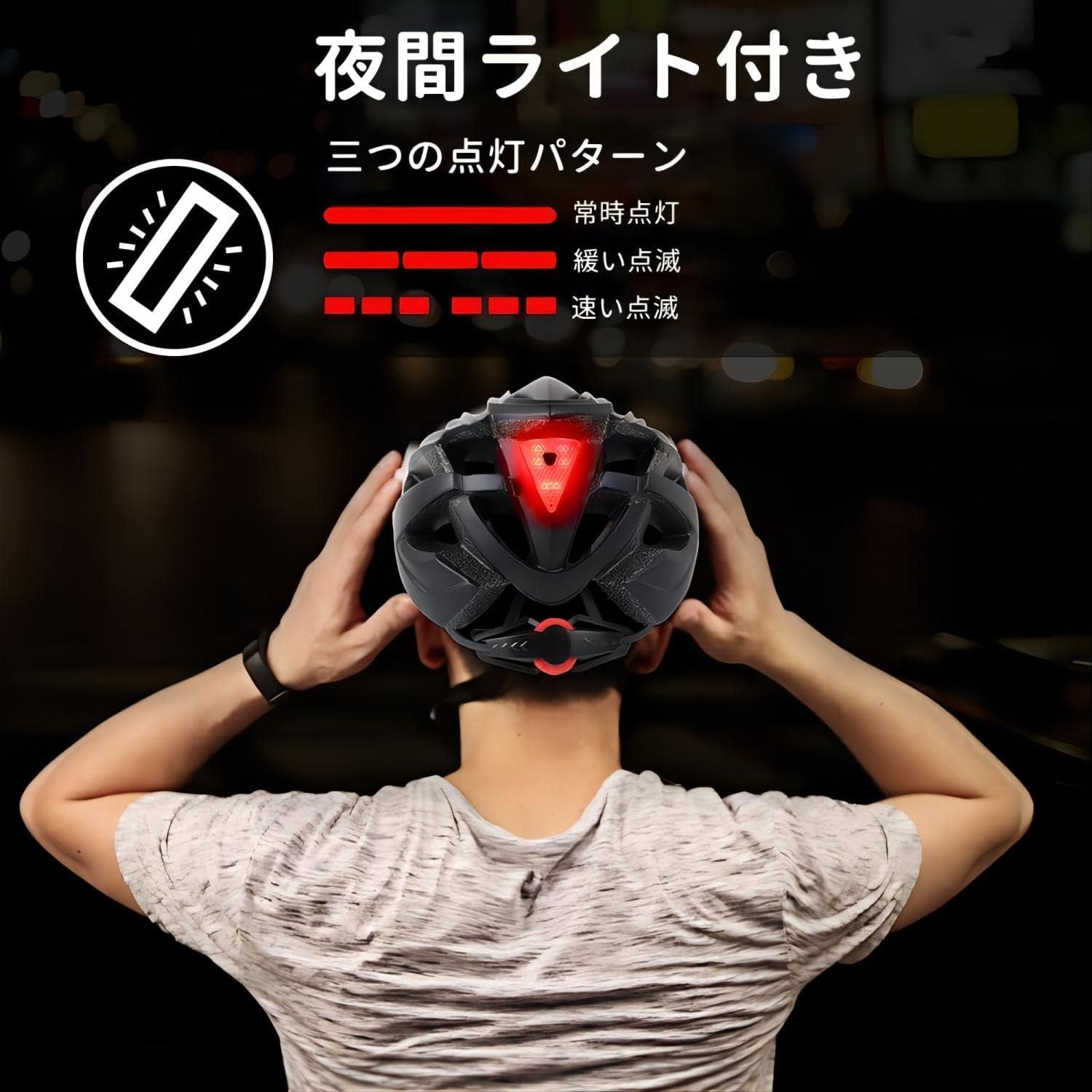 Bike Helmet, Basecamp Bicycle Helmet with Rear Light & Detachable Magnetic Goggles Lightweight Cycling Helmet Adjustable for Adult Men Women Mountain & Road (BC-069)
