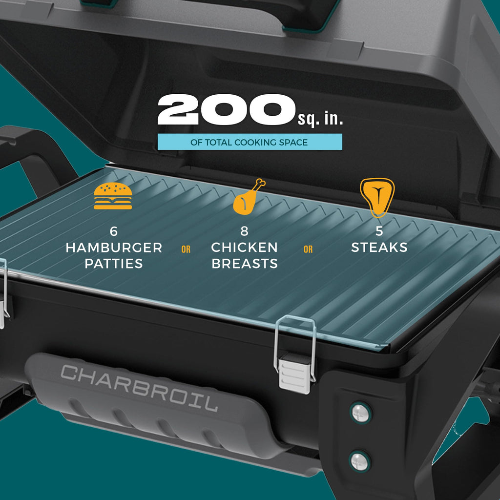 Charbroil Grill2Go X200 Portable Gas Grill, Dark Grey - 25409200
