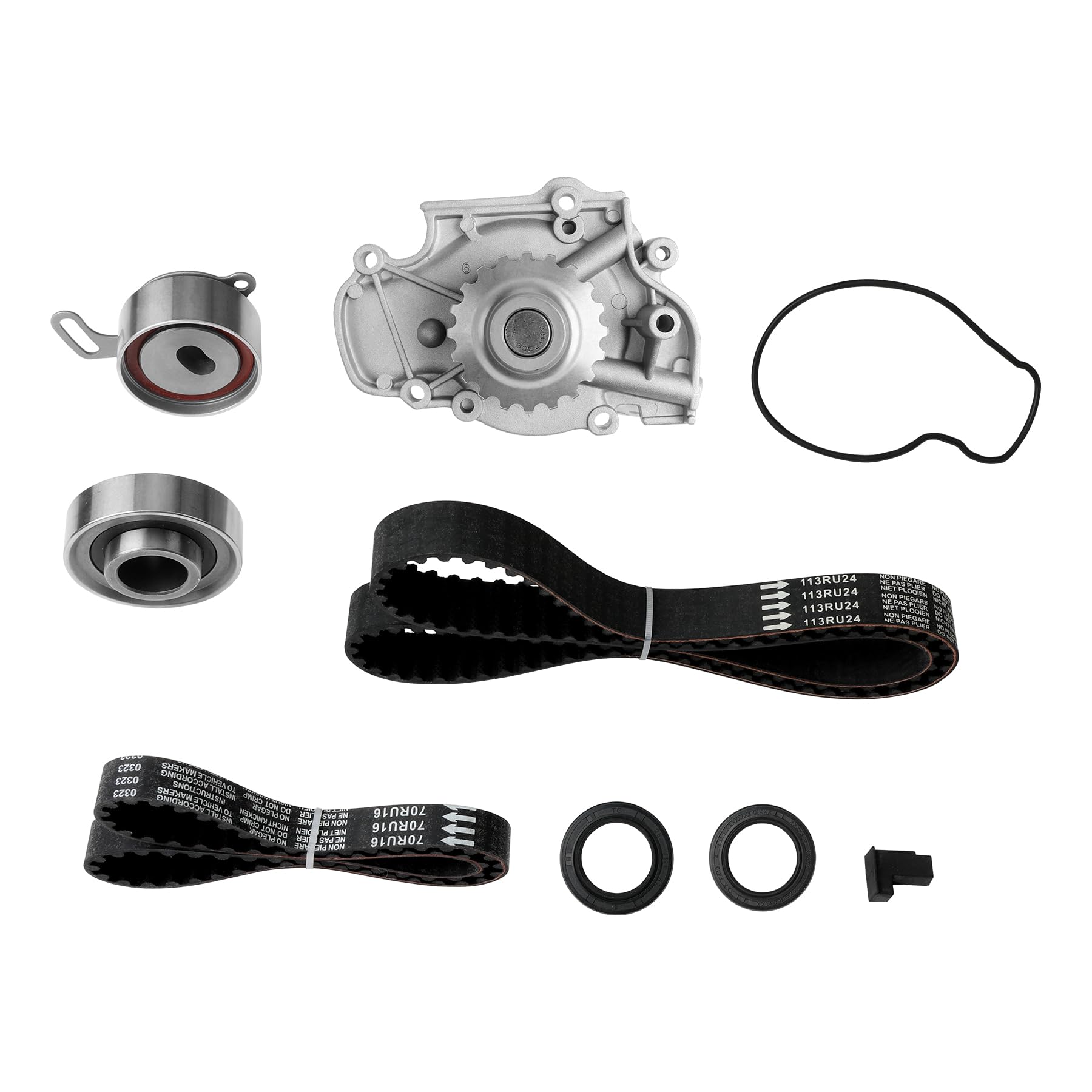 Engine Timing Belt Kit with Water Pump | Compatible With 1987-2001 Toyota Camry Celica RAV4 MR2 Solara 2.0L 2.2L 3SFE 5SFE L4 DOHC 16V | Replaces# TBK138, TCKWP199
