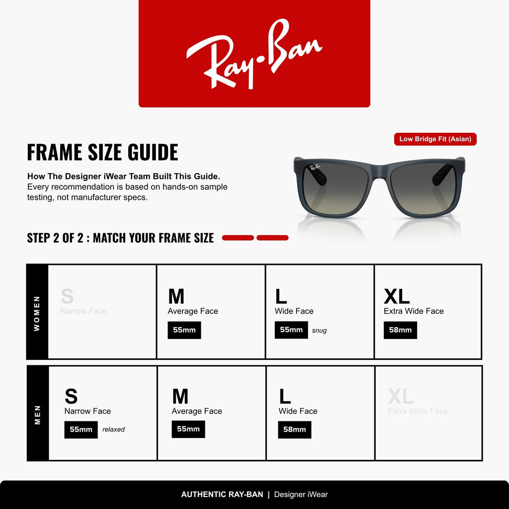 Ray-Ban RB4165F Justin Classic Square Sunglasses for Men