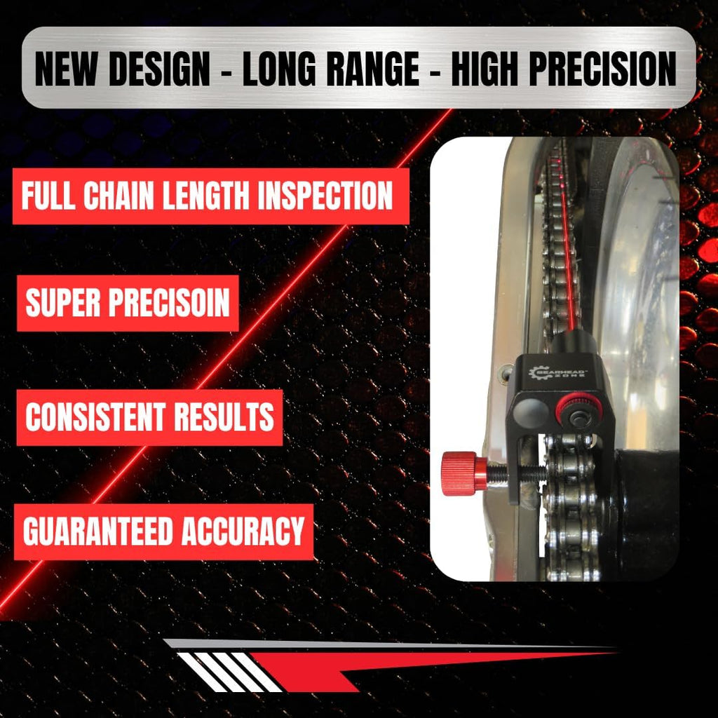 Chain & Sprocket Alignment Tool - Laser Application