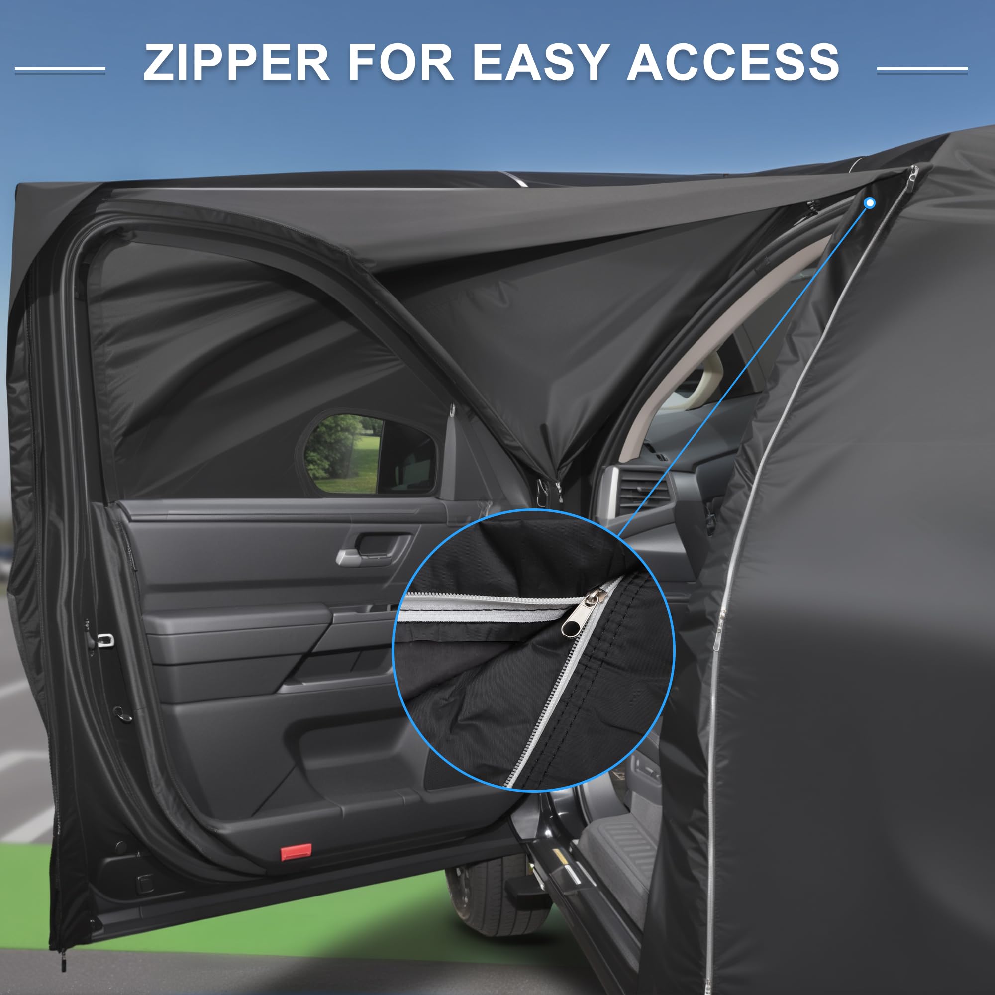 X AUTOHAUX Car Cover for Mini Cooper 2DR 2002-2021 210D-PU Outdoor Full Car Cover All Weather with Door Zipper