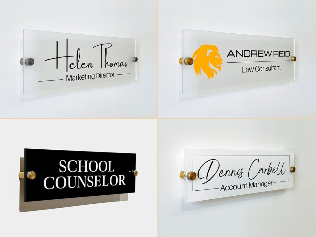 clicked craft Wall Sign Name Plate - Door Name Plate Office Gifts Executive Sign Wall Plate Graduation Personalized Sign